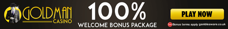 Goldman Casino deposit match welcome bonus
